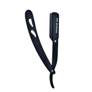 Apto Enterprises Rasoir en acier inoxydable à simple tranchant pour le rasage droit dans les salons de coiffure Caractéristique de sécurité Instruments de beauté - Product Image 1
