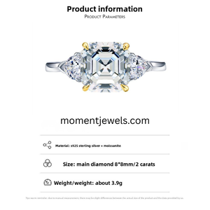 Anillo de Compromiso con Diamante Cultivado en Laboratorio, Corte Esmeralda, Anillo de Boda Solitario para Mujer, Certificado IGI, Joyería de Lujo - Product Image 5