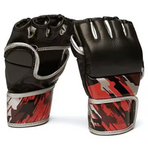 Professional Genuine Leather MMA <b>Gloves</b> Custom Lace-Up High Quality <b>Moisture</b> Wicking Half Finger Men's Boxing <b>Gloves</b> - Product Image 5