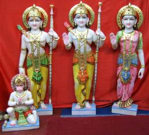 มองงดงามที่มีคุณภาพที่ดีที่สุดขัดสีขาวหินอ่อน Ram Darbar ใช้สำหรับตกแต่งบ้านและบูชา - Product Image 2
