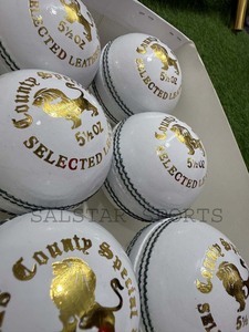 Ballon de cricket en cuir fluorescent durable pour club, 156 g, spécial matchs de ligue, T20, extérieur, logo personnalisé, vente en gros, direct usine - Product Image 2