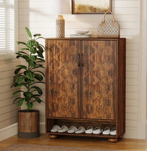 Meuble à chaussures avec portes, capacité 20 paires, meuble de rangement pour entrée avec étagères, étagère à chaussures autoportante à 5 niveaux, organisateur de rangement - Product Image 5