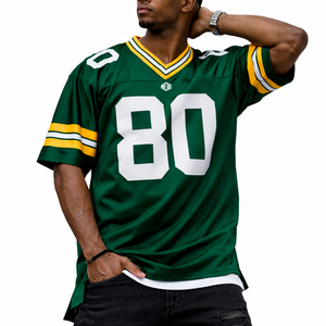 Nouveau maillot de football américain personnalisé en gros, polyester de haute qualité, style rétro streetwear, vêtements de sport pour hommes et femmes - Product Image 6