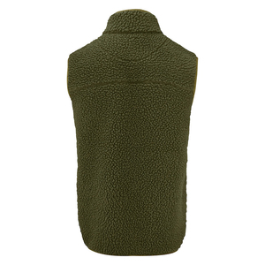 Chaleco de Forro Polar Sherpa de Alta Calidad, Cuello Alto, Cierre de Cremallera, Cortavientos, Ropa de Invierno, Estilo Casual, Verde Oliva - Product Image 2