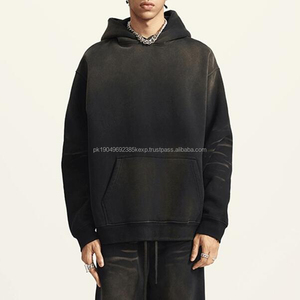 Sudadera con Capucha de Moda con Estampado Deslavado al Sol, Sudadera Holgada y Gruesa, Sudadera con Capucha para Hombre con Efecto Deslavado al Sol, Personalizable - Product Image 1