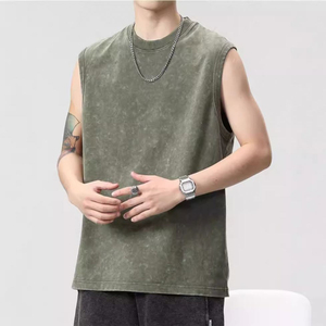 Débardeur Homme Sans Manches à Coupe Ample 100% Coton Col Rond Gilet Musculation Gymnastique Respirant Écologique - Product Image 3
