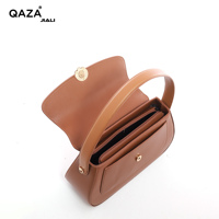 QAZA Sacs à Main Femme 2026 Nouvelle Collection Luxe en Cuir PU Esthétique avec Fermoir Métallique Électroplaqué Ensemble Sac à Bandoulière et Sac à Main 2-en-1 pour Dames