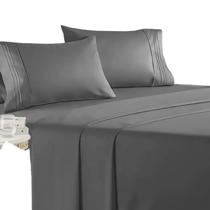 Full Size Sheet Set Piece Hotel Luxury Bed Sheets Extra Soft Deep Pockets Easy Fit Breathable & Cooling Sheets