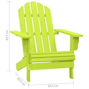 Silla de Jardín Ergonómica Grande en Madera de Abeto Sólido Color Verde - Product Image 6