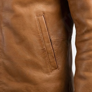 Chaqueta de Moda para Motociclistas, Estilo Cuello Alto con Cinturón, Acabado en Cuero Semi Anilina, Equipo de Protección para Motociclismo en Color Personalizado - Product Image 5