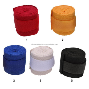 Bandages de boxe en coton bleu pour l'entraînement et la protection MMA, support durable pour les poignets, utilisables en toutes saisons - Product Image 4