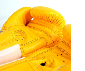 Custom Made TWINS Boxing Sparring <b>Gloves</b> Premium Quality Genuine Cowhide Leather Yellow Color Boxing <b>Gloves</b> for Adults - Product Image 4