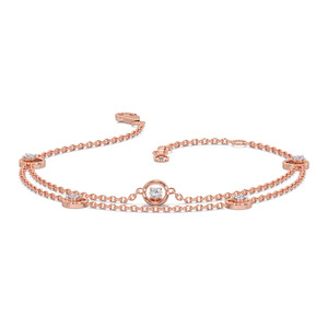 Interwoven Triangular Motif Diamond Link <b>Bangle</b> <b>Bracelet</b> - Product Image 1