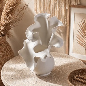 Contemporary Porcelain Tabletop <b>Vase</b> With Purple Marbled Floral Design Exquisite Durable 8-12in Width 16-24in Height - Product Image 6