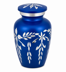 Antique Diamond Silver Engraved Eco-Friendly <b>Mini</b> Keepsake Urn for Storage Funeral Ashes - Product Image 3