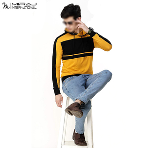 Sweat-shirts à capuche pour hommes, style pull, avec logo personnalisé, broderie et patch, manches amovibles, pour l'hiver, vente en gros - Product Image 5