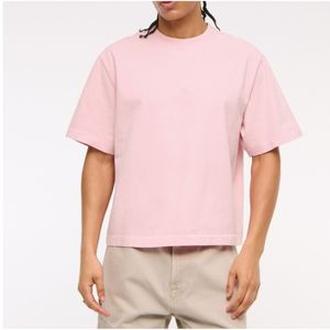 T-shirt rose oversize pour homme, coupe décontractée, en coton premium, doux, basique, streetwear, personnalisable, vente en gros, OEM ODM - Product Image 5