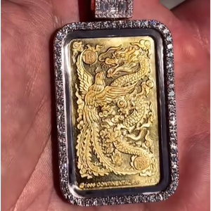 Nuevo y Moderno Colgante de Dragón Unisex con Certificado GRA, Joyería Hip Hop Totalmente Cubierta de Diamantes, Plata 925 Chapada en Oro, Moissanita de Corte Brillante VVS1 - Product Image 1