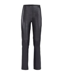 Pantalones de Cuero para Mujer, Nueva Colección de Invierno, Estilo Urbano Personalizado, Cintura Media, Pierna Ancha, Color Personalizado - Product Image 4
