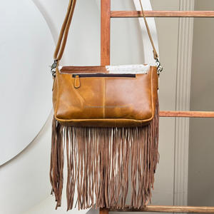 Dernière conception de luxe Rectangle en cuir de vachette véritable usiné à la main Design floral Vintage cartable bandoulière sacs à bandoulière pour les femmes - Product Image 5