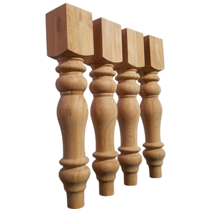 Decorative Hardwood Rubber Wood Furniture Legs Heavy Duty <b>Table</b> Supports for <b>Dining</b> Room Living Room and Bedroom Furniture - Product Image 1