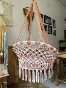 Silla hamaca para balcón, hamaca de macramé OEM, hamaca de macramé para patio, hamaca de macramé de Vietnam, hamaca de macramé de algodón natural - Product Image 3