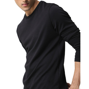 Camisetas frescas de manga larga para hombre, cómodas camisetas de algodón confeccionadas con tela suave y transpirable, corte relajado para uso diario y gimnasio. - Product Image 6