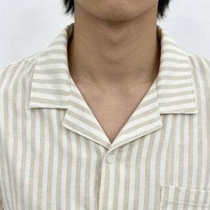 Fabricant de chemises à manches courtes à motifs floraux personnalisés, chemises décontractées d'été pour hommes en lin/coton, respirantes et à séchage rapide - Product Image 3