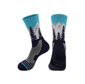 Calcetines de Hombre, Transpirables, de Punto, de Algodón, Poliéster y Elastano, con Estampado Digital, Diseño Sólido, para Senderismo, Deportes al Aire Libre, con Logotipo en el Puño, para Verano - Product Image 4