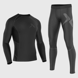 Ensemble de compression athlétique Elite pour hommes avec haut de performance léger et collants flexibles pour le sport et l'exercice - Product Image 6