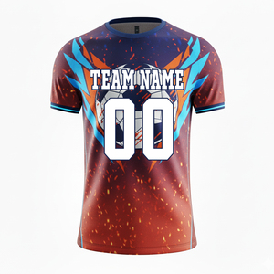 Camiseta de Fútbol para Adultos Cómoda, Transpirable y Ligera, de Manga Corta, Secado Rápido, 100% Poliéster, Personalizable con Nombre y Número del Jugador - Product Image 3