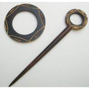 Épingle à cheveux classique en bois léger, faite à la main, durable, en bambou et en bois, bâtonnet à cheveux artisanal - Product Image 6