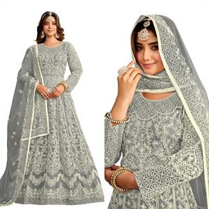 Nuevos Vestidos Anarkali de Fatema Fashion para Mujer, Salwar Kameez para Adultos, Traje Indio para Bodas, con Bordado y Pedrería - Product Image 1