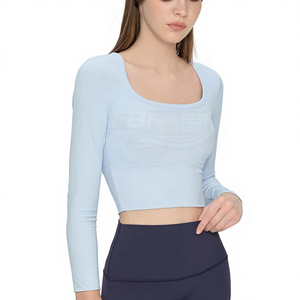 Débardeur sans couture respirant de haute qualité pour femme, coupe ajustée, col rond, longueur intégrale, idéal pour la gym, la course et les activités décontractées - Product Image 4