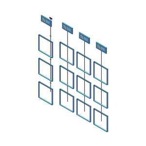 Étagères coulissantes murales asiatiques en métal, panneaux d'affichage faciles à assembler, légers pour une utilisation en intérieur - Product Image 5