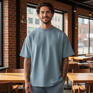 Nuevas Camisetas de Moda para Hombre, Oversize, Hombros Caídos, Cuello Redondo, Manga Corta, Holgadas, 100% Algodón, Tallas Grandes, Ecológicas, Estilo Hip Hop - Product Image 2