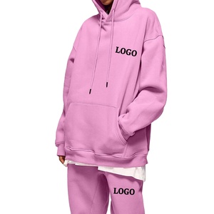 Meilleur modèle Survêtement pour femmes en coton épais Ensemble deux pièces vierge de jogging uni Pull à capuche surdimensionné Survêtement pour femmes - Product Image 5