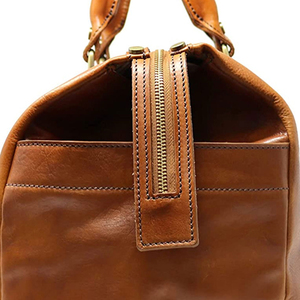 Sac de voyage classique en cuir véritable, sac de sport en cuir de vachette, sac de week-end, sac de sport pour hommes et femmes avec personnalisation - Product Image 3
