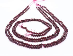 Cuentas redondas facetadas de granate rodolita natural AAA de 4 mm, cuentas redondas de granate rodolita natural para la fabricación de joyas al por mayor - Product Image 4