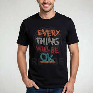 Camiseta de Algodón 100% de Alta Calidad con Pedrería, Marca Privada, Transpirable, para Hombre, Venta al Por Mayor - Product Image 3