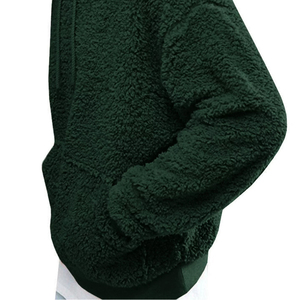 OEM <b>Men's</b> Winter <b>Plain</b> Color Oversized Custom Breathable Sherpa <b>Hoodies</b> New Customized Made Design <b>Men</b> Sherpa Fleece <b>Hoodies</b> - Product Image 3