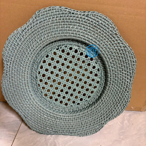 Round Handwoven Wicker Rattan <b>Placemat</b> With Cane Center And Woven Border Eco Friendly Dining <b>Table</b> Decor Wholesale Bulk Supplier - Product Image 4