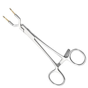 Pinza manual Keramo Grip de 14.5 cm, con punta curva para coronas, de acero inoxidable, con mandíbula de diamante, certificación CE General - Product Image 1