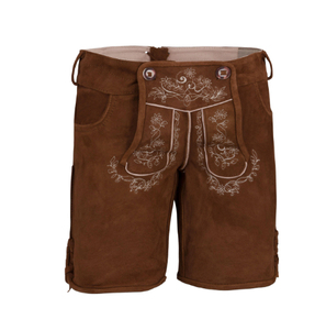 trachten lederhosen women authentic style leather shorts lederhosen women rustic traditional leather shorts - Product Image 1