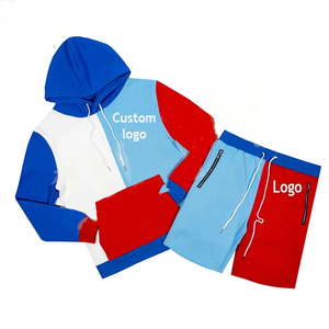 New Arrival Wholesale Men's Windbreaker 2 Piece Shorts Set Streetwear <b>Light</b> Weight Custom Windbreaker Tracksuit - Product Image 1