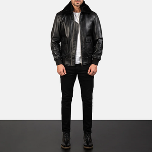 2026 Latest Best Quality Men's <b>Leather</b> Jacket For Fall And Winter Wear <b>High</b> Quality Stylish Plain Dyed With OEM Service - Product Image 5