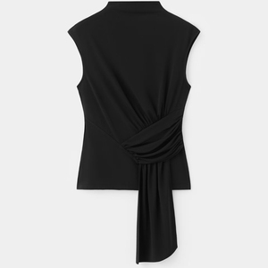 TAOP&ZA Novedades Otoño 2025: Blusa sin mangas para mujer, transpirable, ecológica, elegante, casual, con hombros acolchados y corte ajustado. - Product Image 2