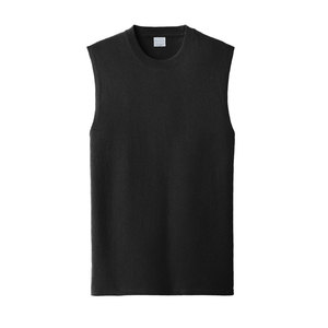 OEM Private Label Gym Wear Tank Top Quick Dry Drop Armhole <b>Men</b> Workout <b>Singlet</b> Black Sleeveless Tank Top - Product Image 2
