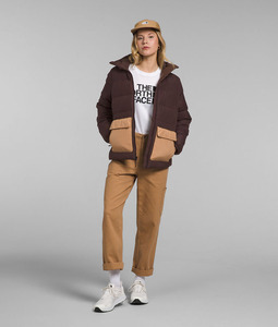 Chaqueta Acolchada con Capucha para Mujer, Color Marrón Oscuro, Bolsillos, Cierre de Cremallera, Resistente al Viento, Repelente al Agua - Product Image 2