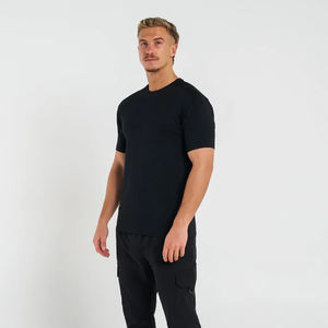 T-shirt en coton personnalisé avec logo pour homme – T-shirt premium brillant pour homme – T-shirts personnalisés brillants pour homme en coton mercerisé respirant – Blancs prêts à imprimer - Product Image 2